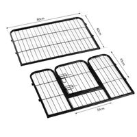 Foldable 8-Panel Metal Pet Playpen