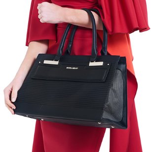 Sac de transport pour chien et chat en cuir végétalien noir de créateur