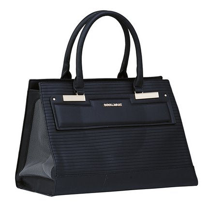 Sac de transport pour chien et chat en cuir végétalien noir de créateur