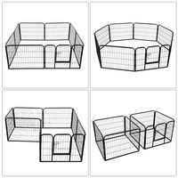 Foldable 8-Panel Metal Pet Playpen