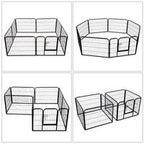 Foldable 8-Panel Metal Pet Playpen
