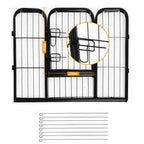 Foldable 8-Panel Metal Pet Playpen