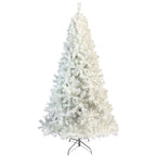National Christmas Tree White Hinged Spruce with 500 LED lights