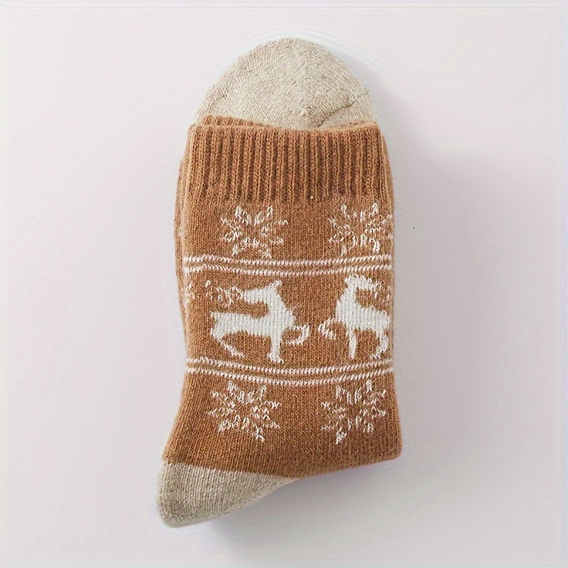 Women's Warm Wool Knit Socks (5-Pair Pack)-2