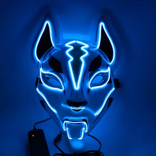 Neon LED Luminous Design, Full Face Mask with EL Wire