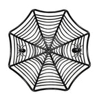 Halloween Candy Basket: Black Orange Spider Web Design for Trick or