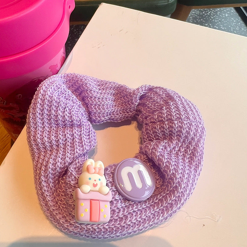 Cute Bunny Cat Knitted Hair Tie