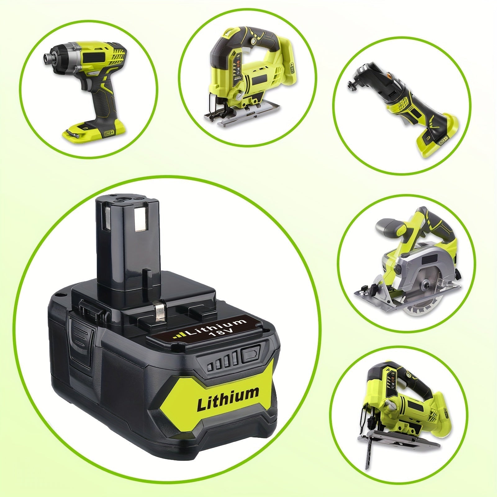 1 Pack Lithium Battery for Ryobi Tools-2