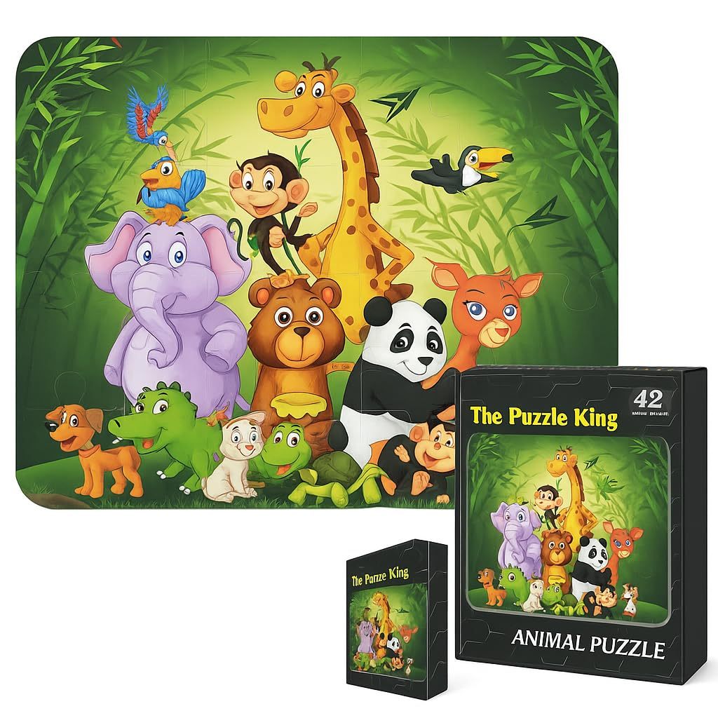 Wild Animal Jigsaw Puzzle Big Frame Learning Toy Kids