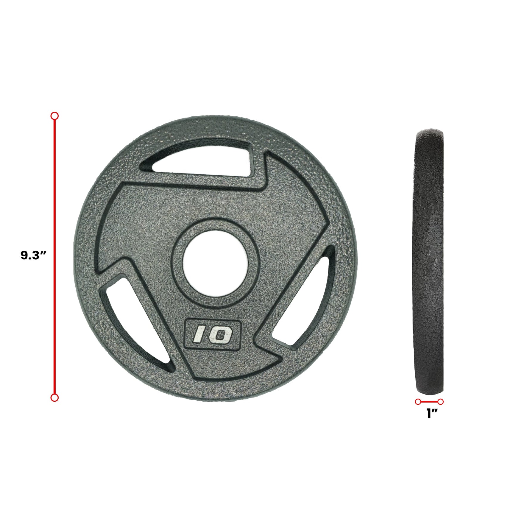 HAJEX Tri Grip Cast Iron Weight Plates