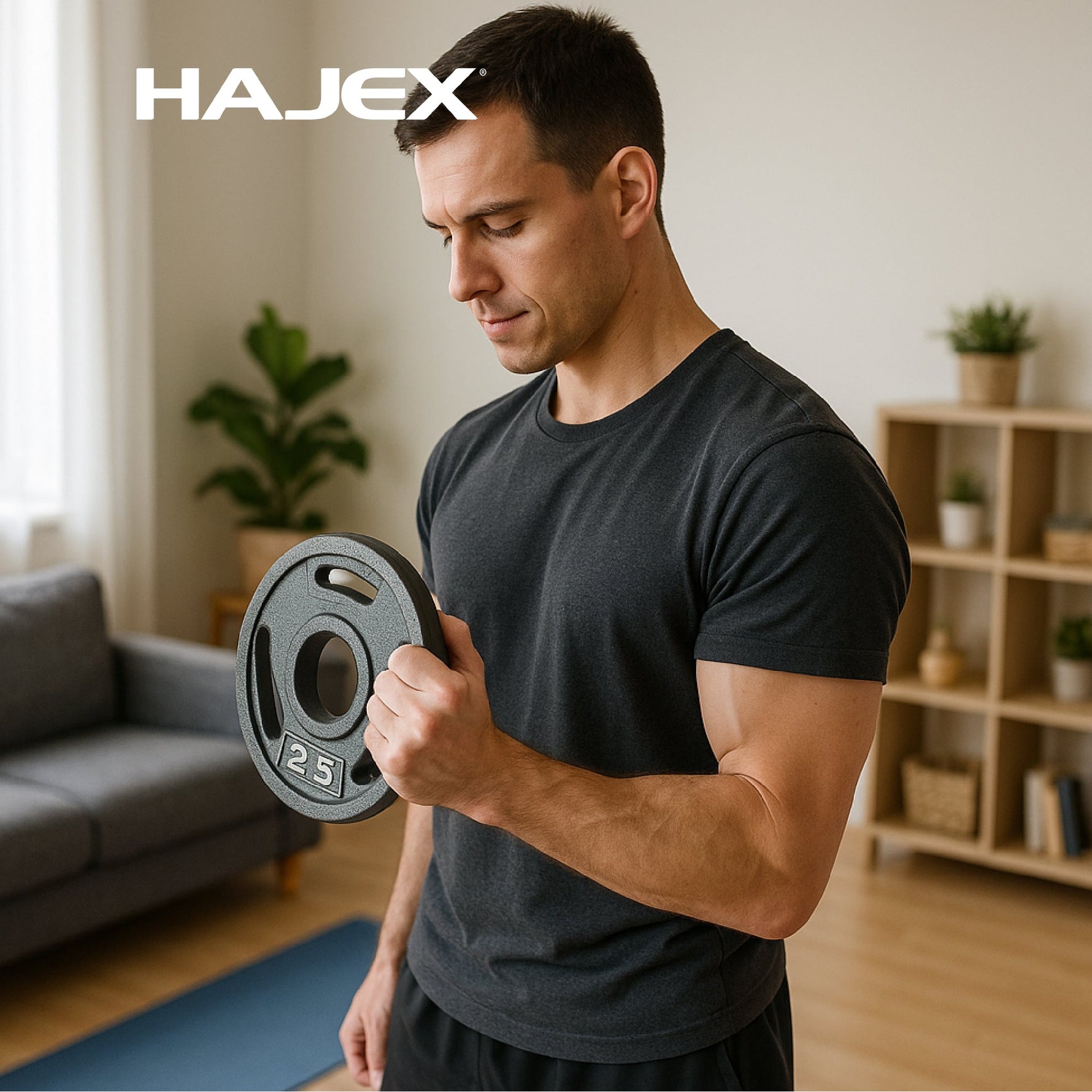 HAJEX Tri Grip Cast Iron Weight Plates