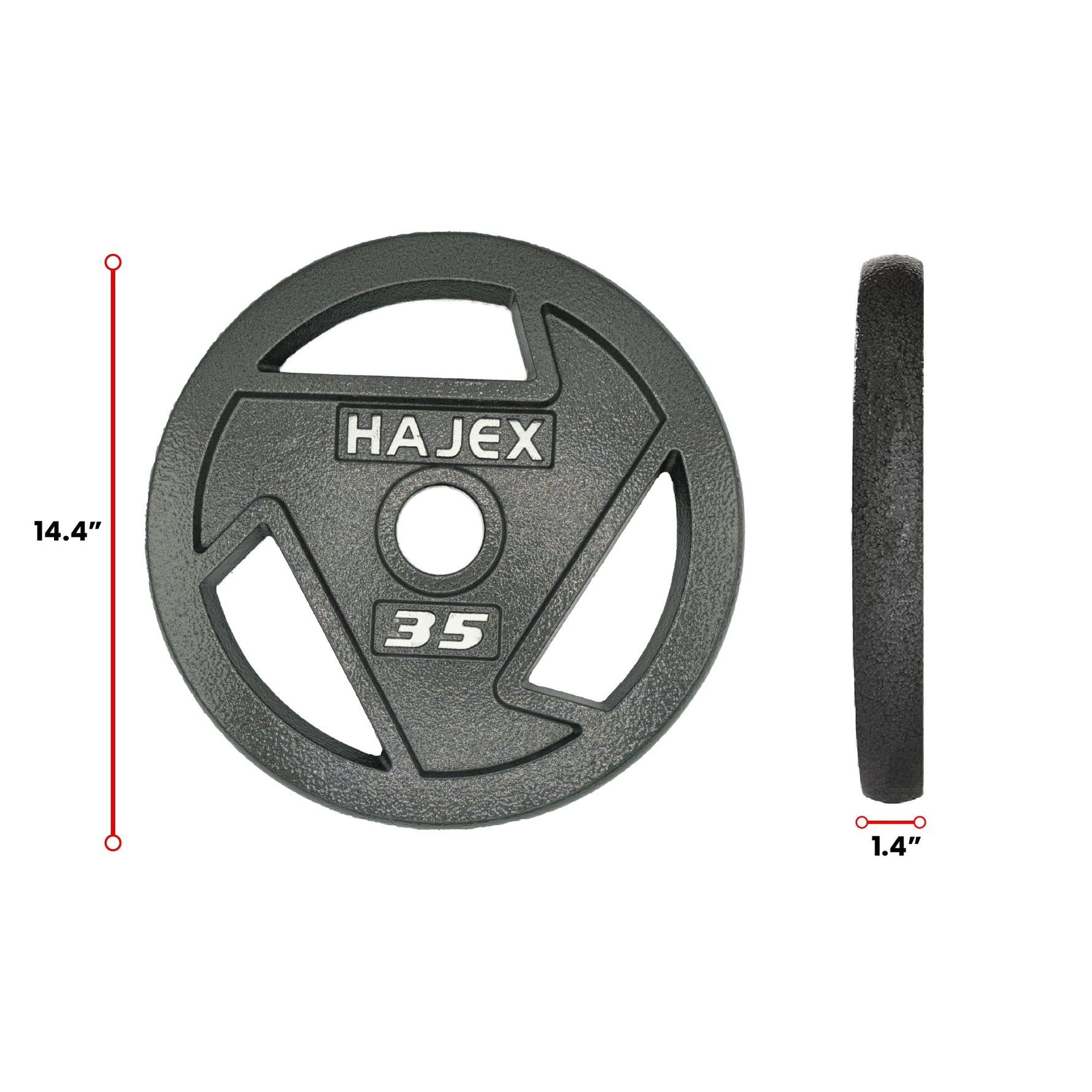 HAJEX Tri Grip Cast Iron Weight Plates