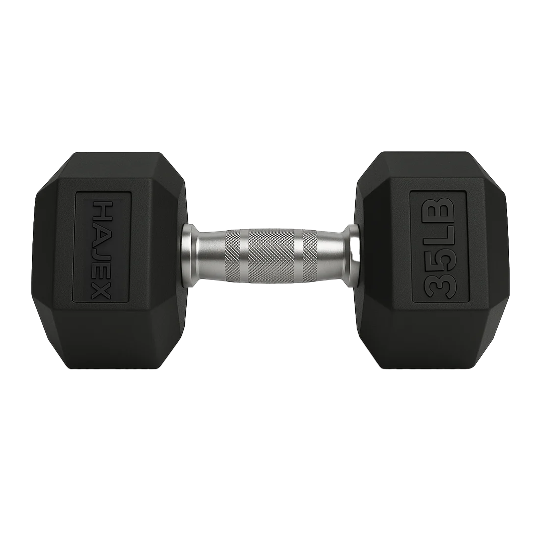 HAJEX Rubber Hex Dumbbells in Canada (2.5 to 150 LB) - Performance Series