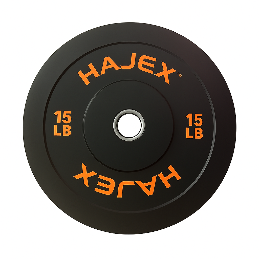 HAJEX Olympic Bumper Weight Plates - 10, 15, 25, 35, 45, 55 LB