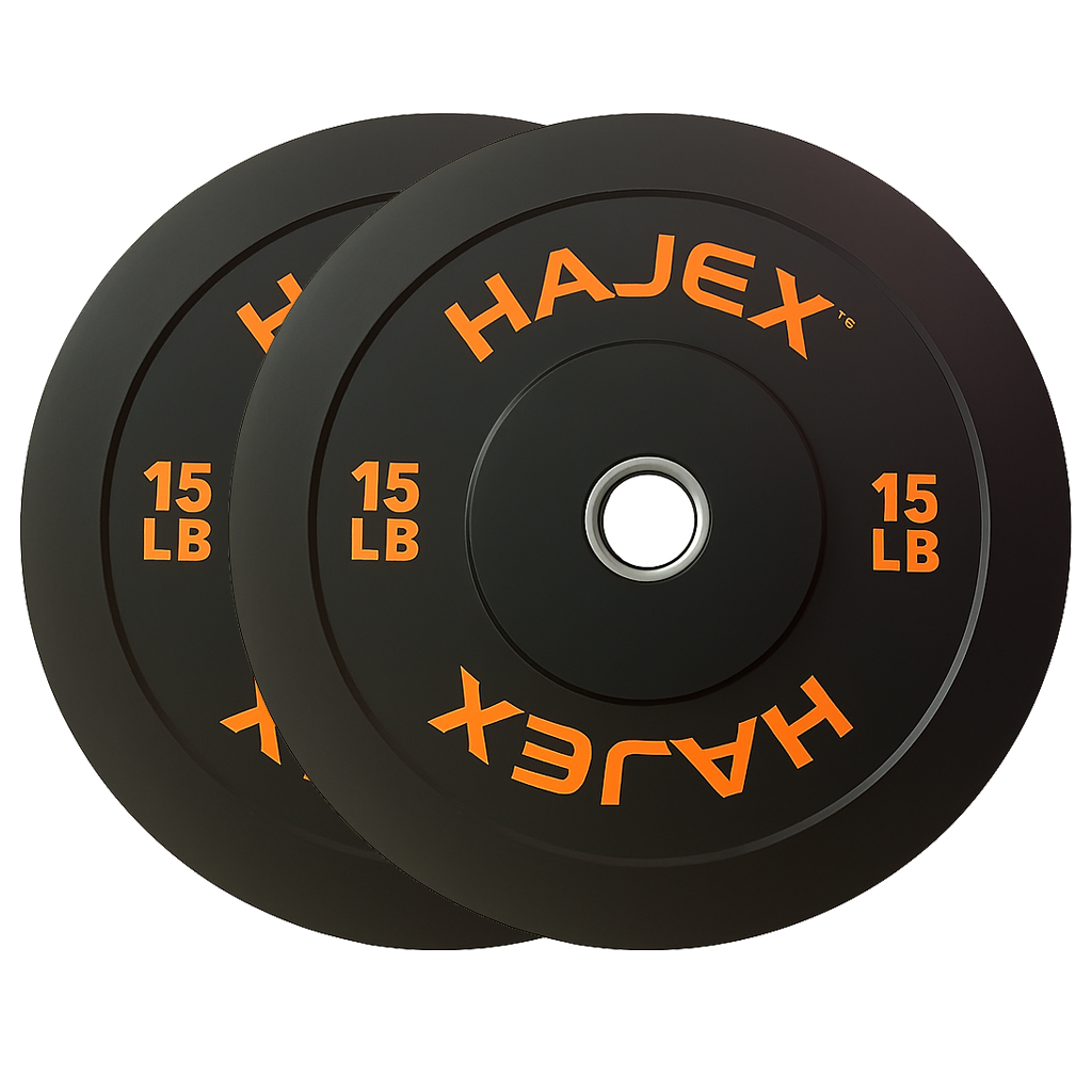 HAJEX Olympic Bumper Weight Plates - 10, 15, 25, 35, 45, 55 LB