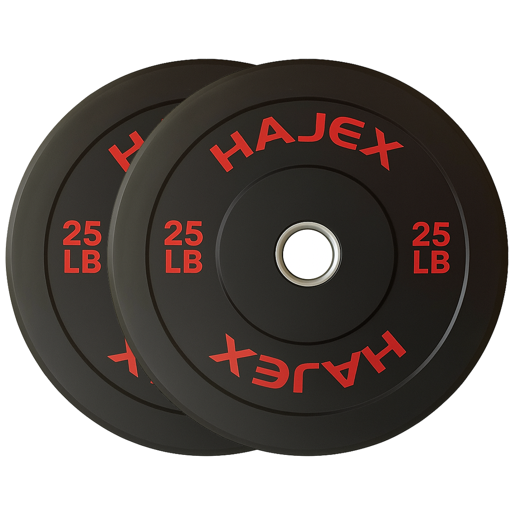 HAJEX Olympic Bumper Weight Plates - 10, 15, 25, 35, 45, 55 LB