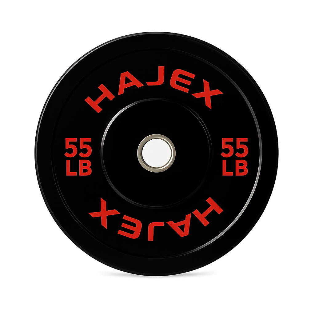HAJEX Olympic Bumper Weight Plates - 10, 15, 25, 35, 45, 55 LB
