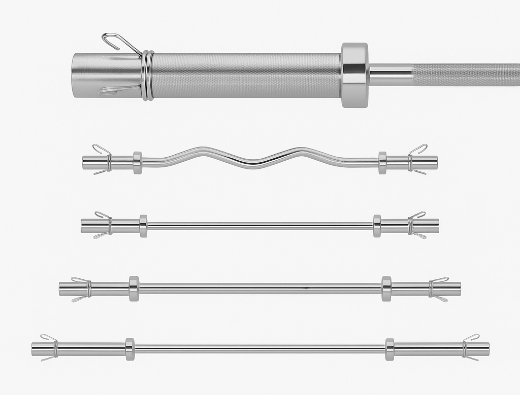 HAJEX Olympic and Standard Barbell Bars 4Ft, 5Ft, 6Ft and 7Ft