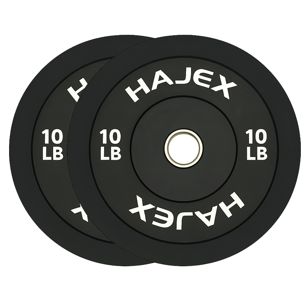 HAJEX Olympic Bumper Weight Plates - 10, 15, 25, 35, 45, 55 LB