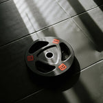 HAJEX Rubber Olympic Bumper Grip Weight Plates & Sets in LBs & KGs