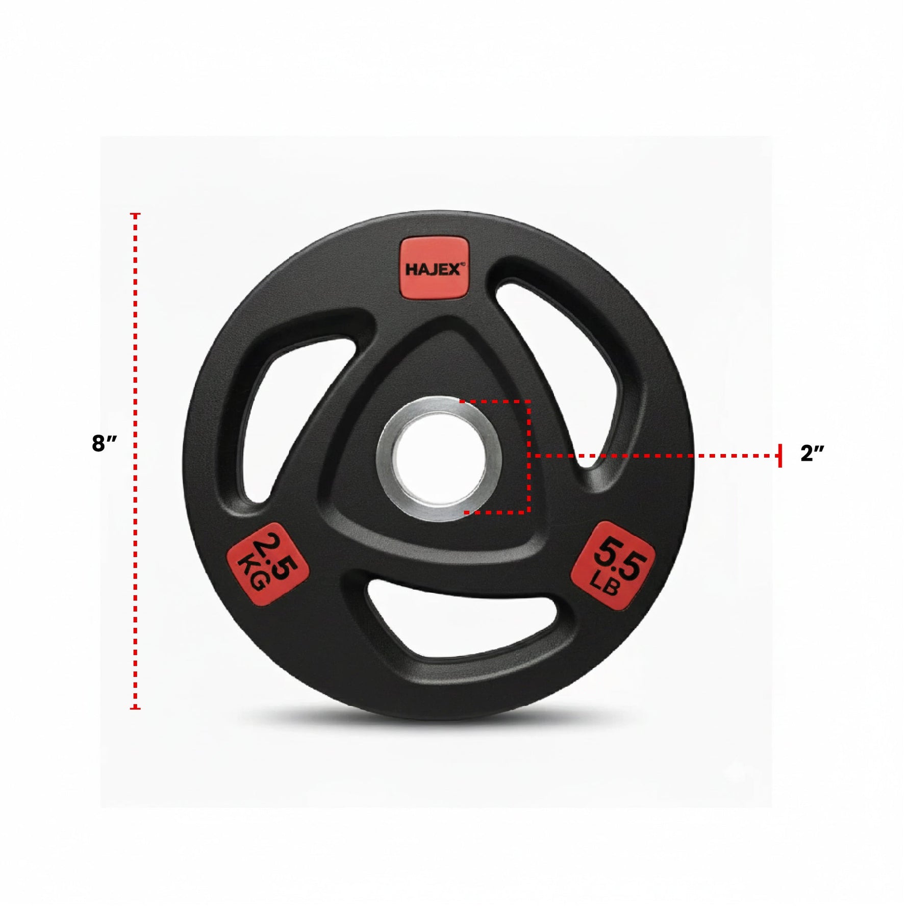 HAJEX Rubber Olympic Bumper Grip Weight Plates & Sets in LBs & KGs