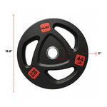 HAJEX Rubber Olympic Bumper Grip Weight Plates & Sets in LBs & KGs