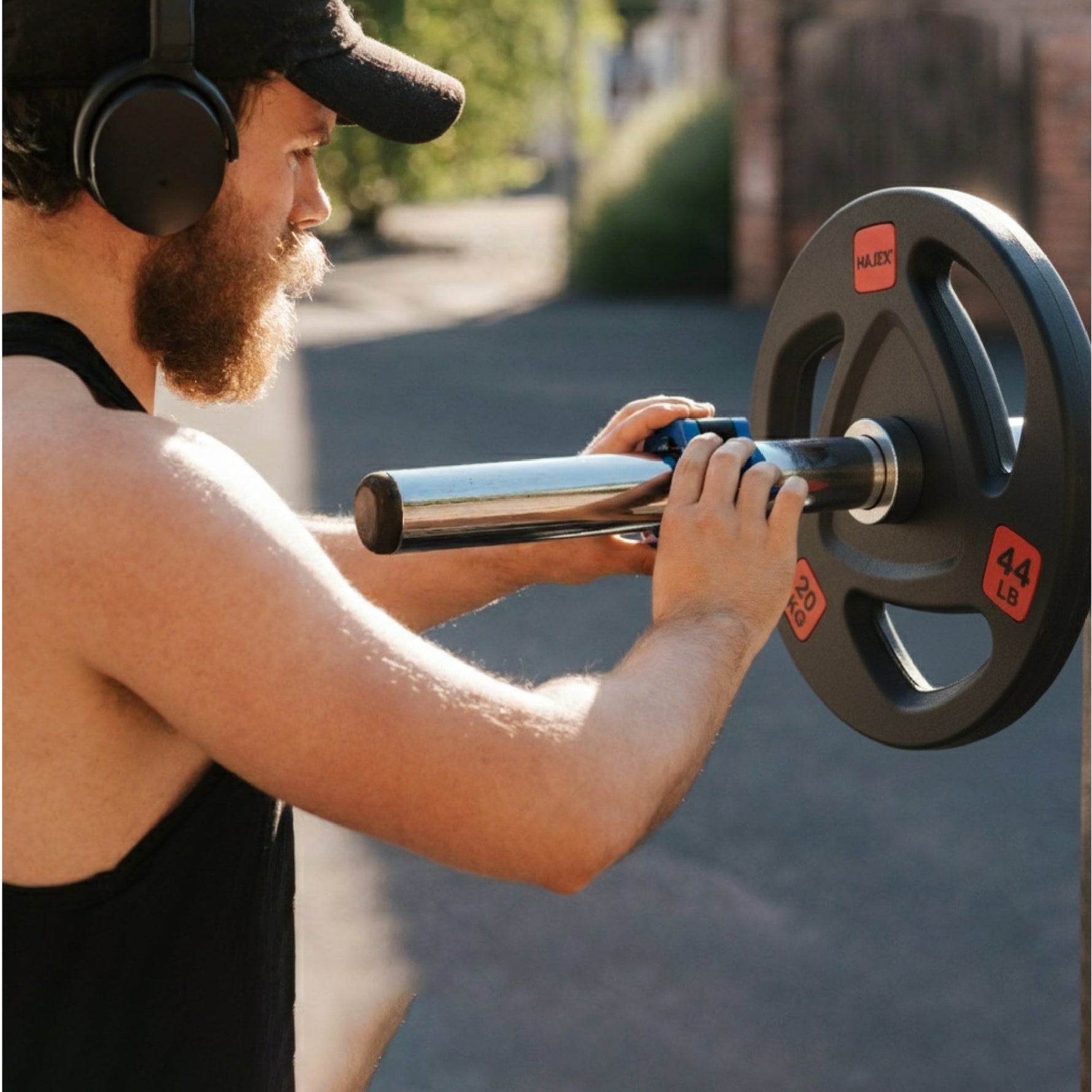 HAJEX Rubber Olympic Bumper Grip Weight Plates & Sets in LBs & KGs