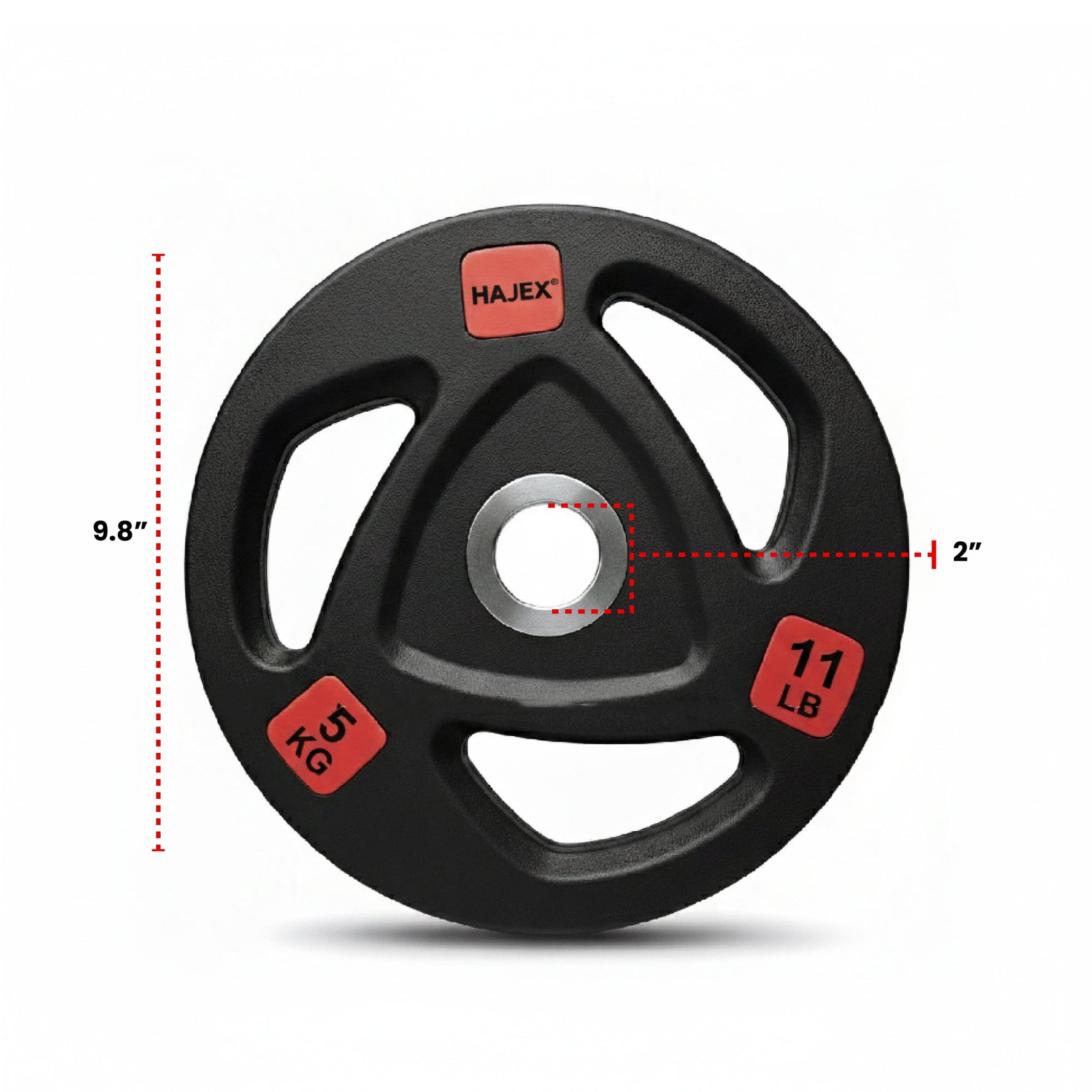 HAJEX Rubber Olympic Bumper Grip Weight Plates & Sets in LBs & KGs