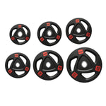 HAJEX Rubber Olympic Bumper Grip Weight Plates & Sets in LBs & KGs