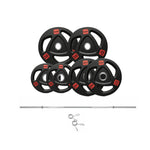 HAJEX Rubber Olympic Bumper Grip Weight Plates & Sets in LBs & KGs