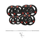 HAJEX Rubber Olympic Bumper Grip Weight Plates & Sets in LBs & KGs