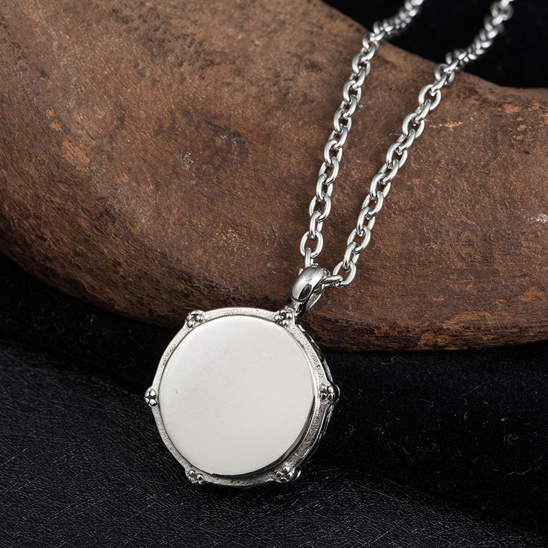Snare Drum Necklace | Drumming Charm Stainless Steel Chain Necklace-4