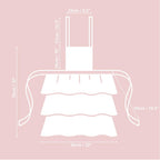 Tablier femme à motif hivernal avec imprimé flocons de neige, mélange coton-polyester | Thé