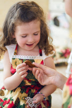 Kids Apron| Red Christmas flowers