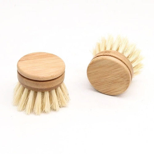 Bamboo Sisal Dish Brush - Zero Waste Kitchen Brush - Replaceable Sisal