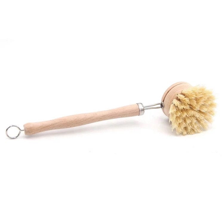 Bamboo Sisal Dish Brush - Zero Waste Kitchen Brush - Replaceable Sisal