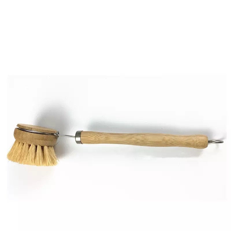 Bamboo Sisal Dish Brush - Zero Waste Kitchen Brush - Replaceable Sisal
