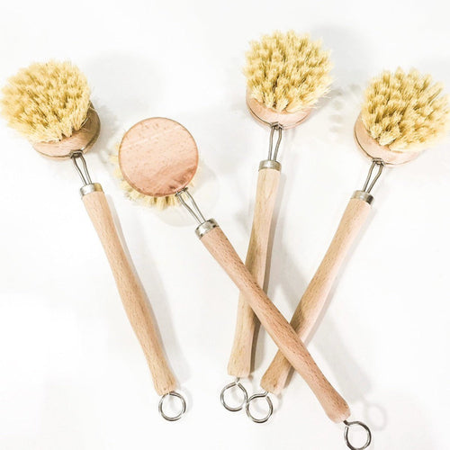 Bamboo Sisal Dish Brush - Zero Waste Kitchen Brush - Replaceable Sisal