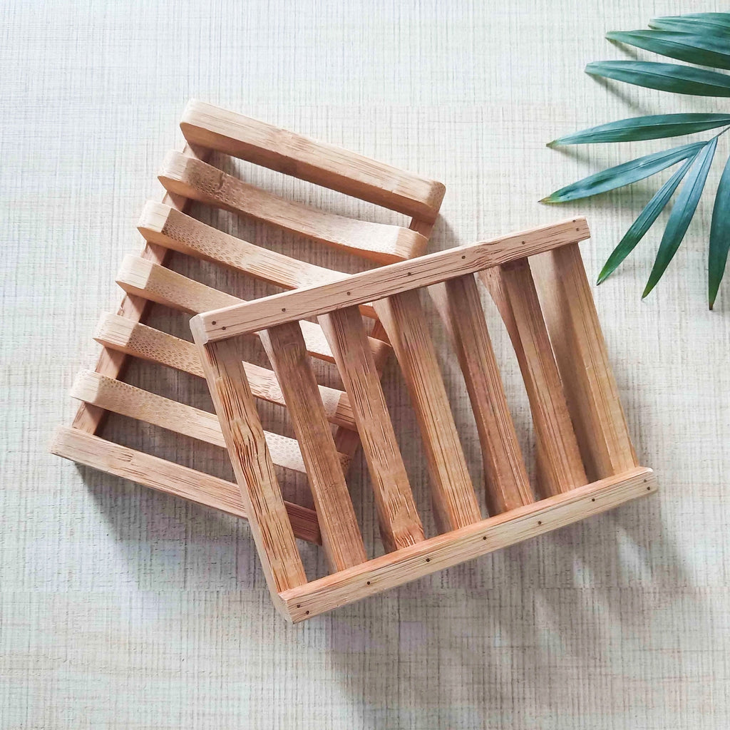 Natural Bamboo Soap Dish - Zero Waste Biodegradable Soap Tray -