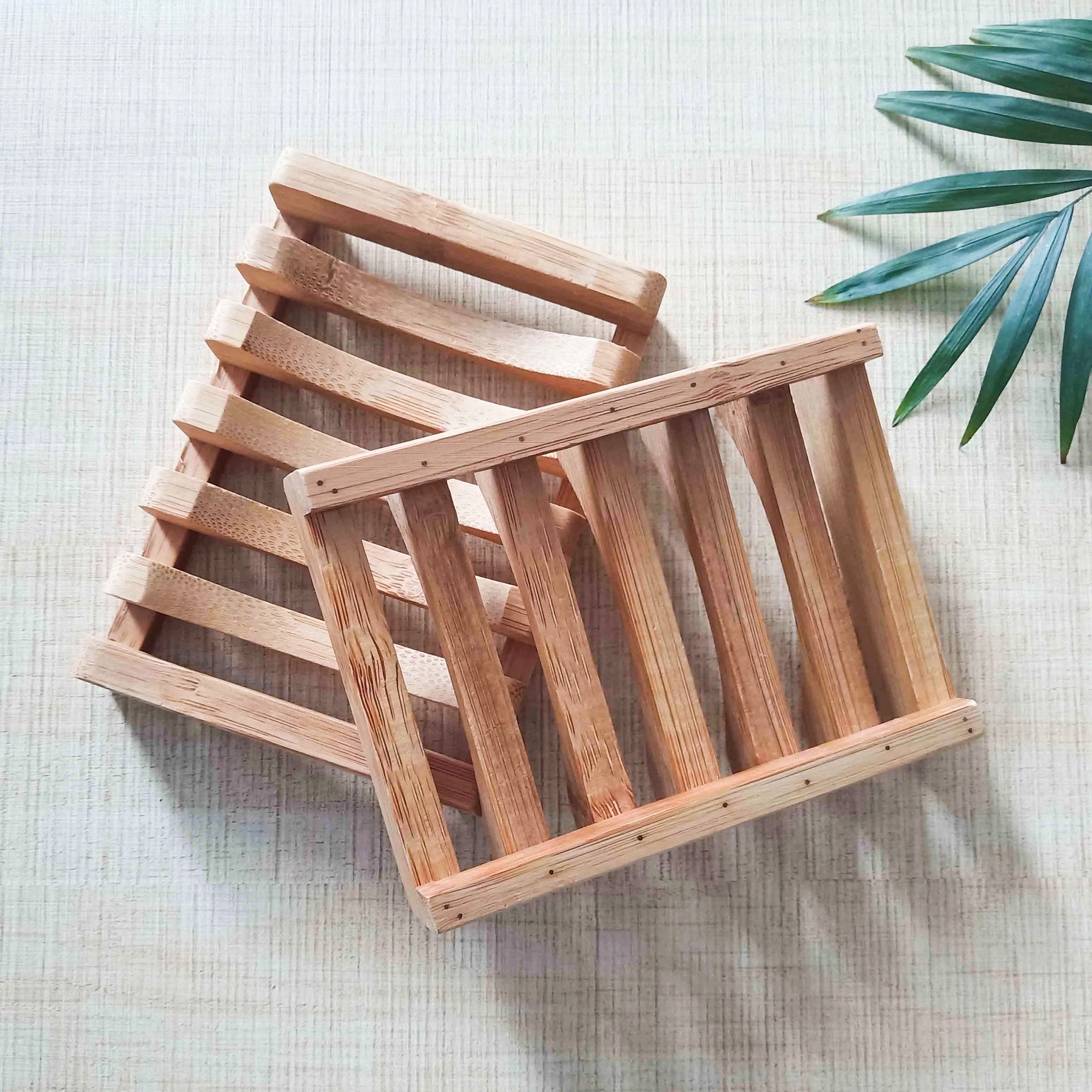 Natural Bamboo Soap Dish - Zero Waste Biodegradable Soap Tray -