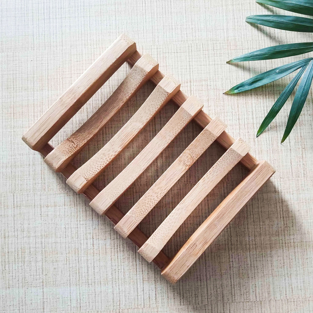 Natural Bamboo Soap Dish - Zero Waste Biodegradable Soap Tray -