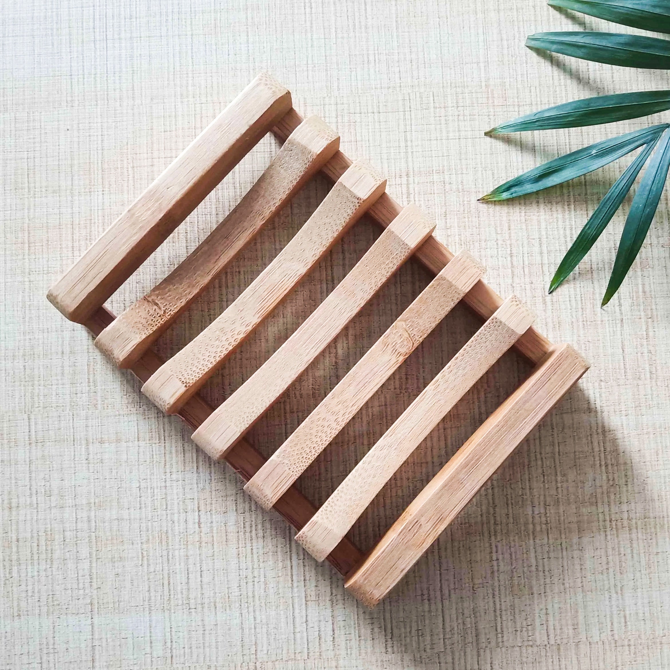 Natural Bamboo Soap Dish - Zero Waste Biodegradable Soap Tray -