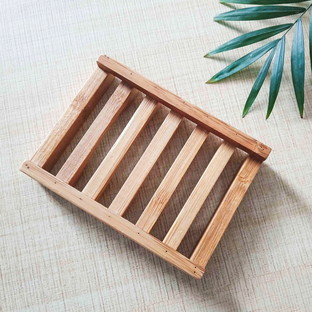 Natural Bamboo Soap Dish - Zero Waste Biodegradable Soap Tray -