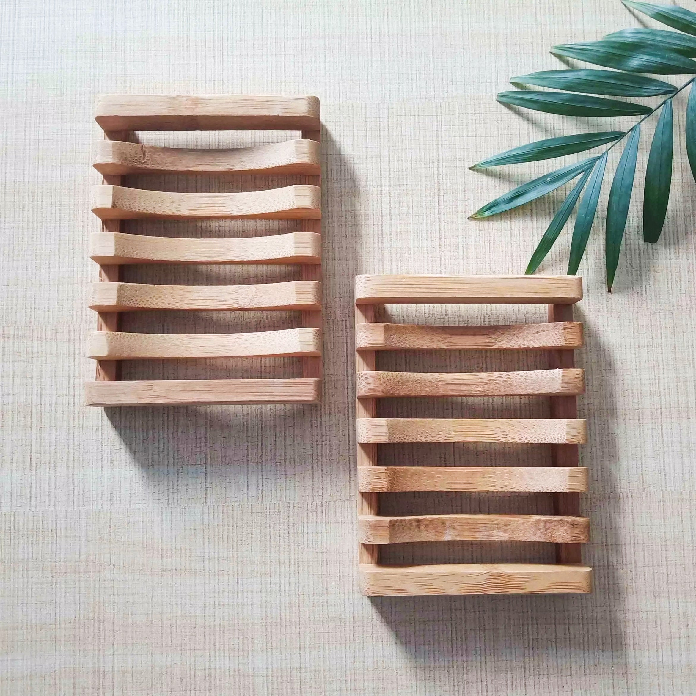 Natural Bamboo Soap Dish - Zero Waste Biodegradable Soap Tray -
