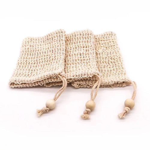 Nifty Natural Sisal Soup Pouch - Zero Waste Organic Soap Bag  -Plastic