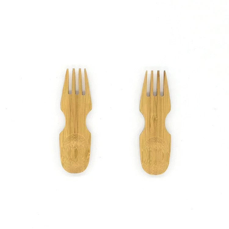 Natural Bamboo Spork-Zero Waste Free Of Plastic-Sustainable Cotton