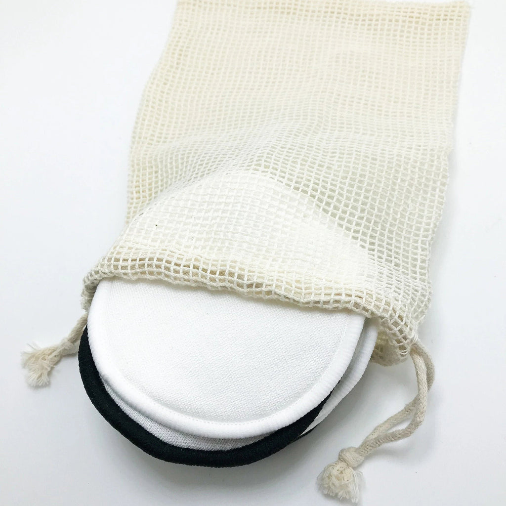 10 Reusable Organic Bamboo Cotton Facial Pads - Zero Waste Plastic
