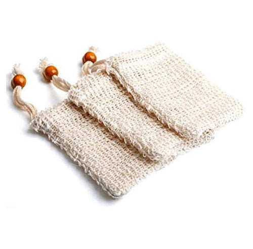 Nifty Natural Sisal Soup Pouch - Zero Waste Organic Soap Bag  -Plastic
