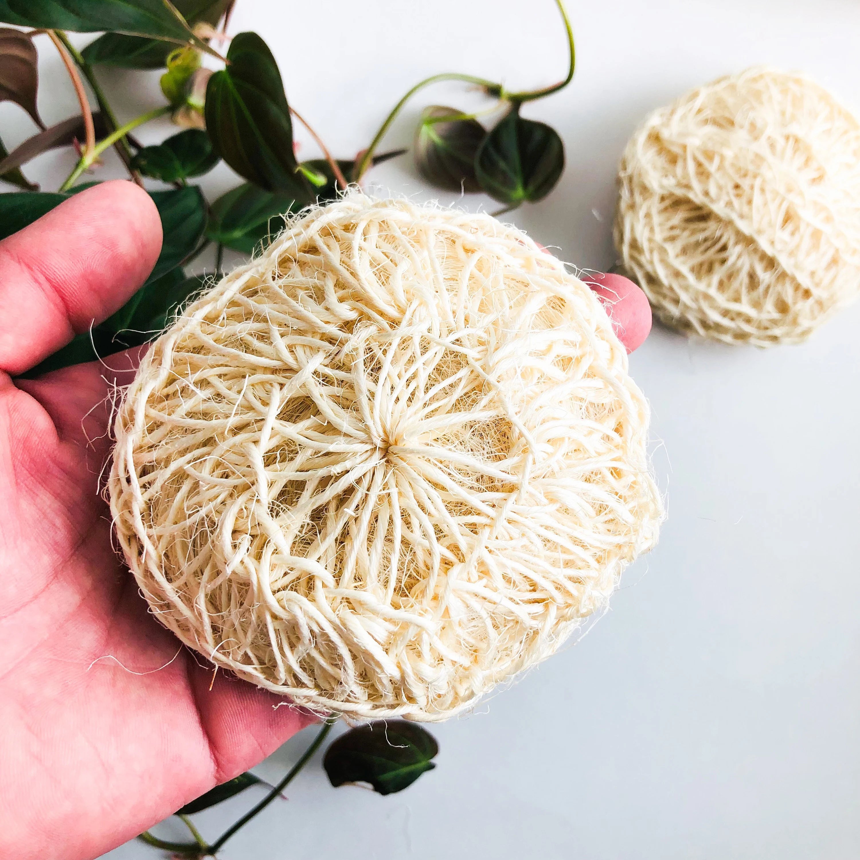 Natural Organic Sisal Deluxe Shower Sponge - Zero Waste Bath Sponge -