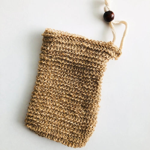 Natural Organic Handmade Jute Soap Bag - Zero Waste Biodegradable Soap